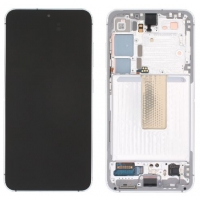 Ekranas Samsung S911 S23 5G su lietimui jautriu stikliuku ir rėmeliu Lime originalus (service pack)