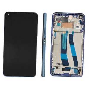 Ekranas Xiaomi 11 Lite 5G NE su lietimui jautriu stikliuku ir rėmeliu Blue originalus (service pack)