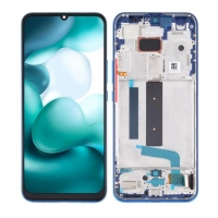 Ekranas Xiaomi Mi 10 Lite 5G su lietimui jautriu stikliuku ir rėmeliu Blue / Green originalus (service pack)