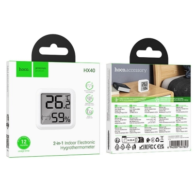 Electronic clock with hygrothermometer HOCO HX40 Electronic clock with hygrothermometer HOCO HX40