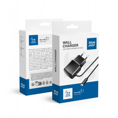 Įkroviklis Blue Star (TFK-TC-1100B) microUSB 2A juodas Įkroviklis Blue Star (TFK-TC-1100B) microUSB 2A juodas