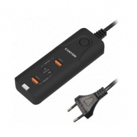 Įkroviklis CANYON H-10 (2xUSB; 2xUSB-C 20W) juodas