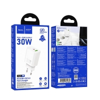 Įkroviklis HOCO N63 (1xUSB-C;1xUSB 30W) baltas