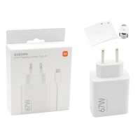 Įkroviklis originalus Xiaomi (BHR9465EU) 67W + type-C kabelis baltas su įpakavimu