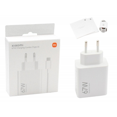 Įkroviklis originalus Xiaomi (BHR9465EU) 67W + type-C kabelis baltas su įpakavimu Įkroviklis originalus Xiaomi (BHR9465EU) 67W + type-C kabelis baltas su įpakavimu