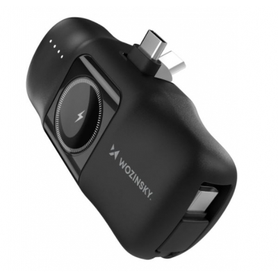 Išorinė baterija POWER BANK Wozinsky (WF16-YCS) USB-C + Apple Watch Charger 5000mAh (20W) juoda Išorinė baterija POWER BANK Wozinsky (WF16-YCS) USB-C + Apple Watch Charger 5000mAh (20W) juoda