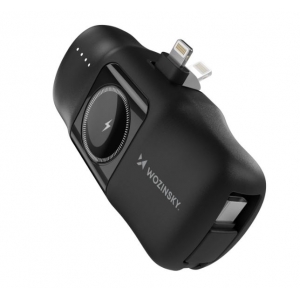 Išorinė baterija POWER BANK Wozinsky (WF16-YLS) lightning + Apple Watch Charger 5000mAh (20W) juoda