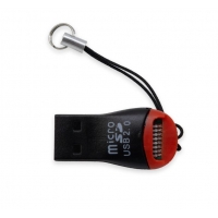 Kortelių skaitytuvas (microSD, USB 2.0) juodas
