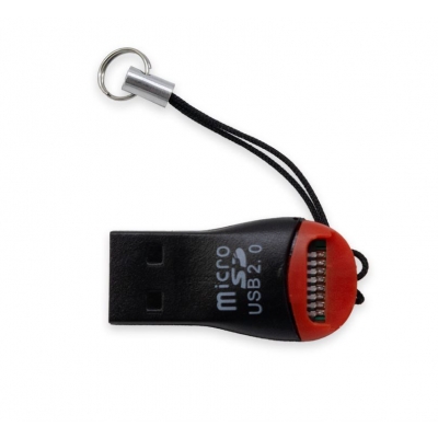 Kortelių skaitytuvas (microSD, USB 2.0) juodas Kortelių skaitytuvas (microSD, USB 2.0) juodas