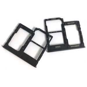 SIM kortelės laikiklis Samsung A405 A40 2019 Black originalus (service pack)