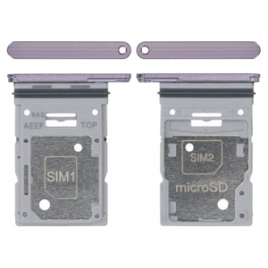 SIM kortelės laikiklis Samsung A556 A55 5G Awesome Lilac originalus (service pack)