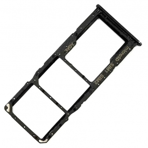 SIM kortelės laikiklis Samsung A715 A71 2020 Prism Crush Black originalus (service pack)