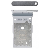 SIM kortelės laikiklis Samsung S921 S24 / S926 S24 Plus Dual Marble Grey originalus (service pack)