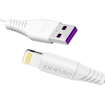 USB kabelis Dudao (L2) lightning 1m (5A) baltas USB kabelis Dudao (L2) lightning 1m (5A) baltas