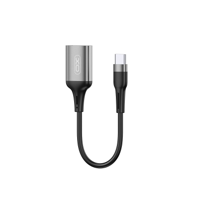 Adapteris XO (NB201) iš USB-C į USB (OTG) juodas