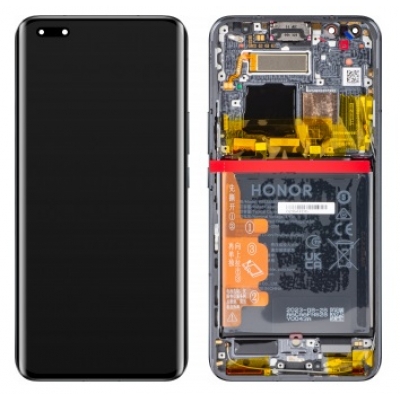 Ekranas Huawei Honor Magic5 Pro 5G su lietimui jautriu stikliuku ir rėmeliu Black originalus (used Grade A) Ekranas Huawei Honor Magic5 Pro 5G su lietimui jautriu stikliuku ir rėmeliu Black originalus (used Grade A)