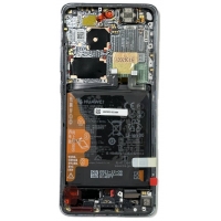 Ekranas Huawei P50 PRO su lietimui jautriu stikliuku ir rėmeliu ir baterija Golden Black originalus (service pack)