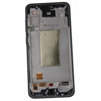 Ekranas Samsung A366 A36 5G su lietimui jautriu stikliuku ir rėmeliu Awesome Black originalus (assembled service pack)