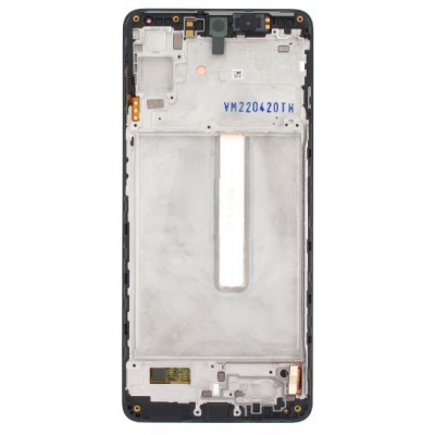 Ekranas Samsung M536 M53 5G su lietimui jautriu stikliuku ir rėmeliu Black originalus (service pack) Ekranas Samsung M536 M53 5G su lietimui jautriu stikliuku ir rėmeliu Black originalus (service pack)