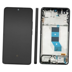 Ekranas Xiaomi Redmi Note 14 5G su lietimui jautriu stikliuku ir rėmeliu Midnight Black originalus (service pack)