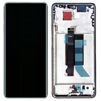 Ekranas Xiaomi Redmi Note 14 Pro 5G su lietimui jautriu stikliuku ir rėmeliu Midnight Black originalus (service pack)