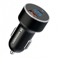 Įkroviklis automobilinis Wozinsky (WDCCAC) (1xUSB 1xUSB-C 3A) 36W juodas
