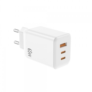 Įkroviklis NCC (2xUSB-C; 1xUSB 65W) baltas