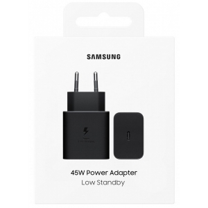 Įkroviklis originalus Samsung (USB-C) EP-T4511NBE (45W) juodas su įpakavimu