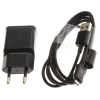 Įkroviklis originalus Samsung Fast Charging (EP-TA200W) (15W) juodas + microUSB laidas