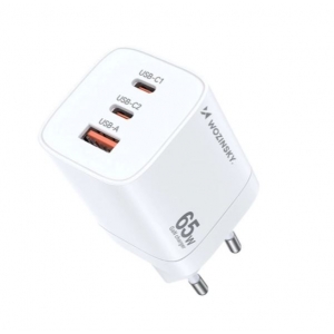 Įkroviklis Wozinsky (CGWCW) (2xUSB-C;1xUSB 3A 65W) baltas