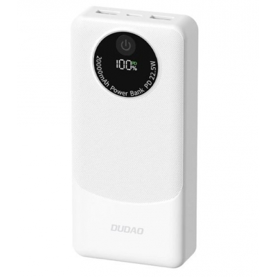 Išorinė baterija POWER BANK Dudao (K12Pro) 20000mAh (2xUSB; 1xUSB-C) balta Išorinė baterija POWER BANK Dudao (K12Pro) 20000mAh (2xUSB; 1xUSB-C) balta