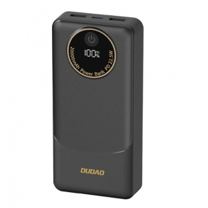 Išorinė baterija POWER BANK Dudao (K12Pro) 20000mAh (2xUSB; 1xUSB-C) juoda