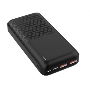 Išorinė baterija POWER BANK PLATINET (PMPB20OP18B) 20000mAh (2xUSB; 2xType-C; QC3.0 22,5W) juoda