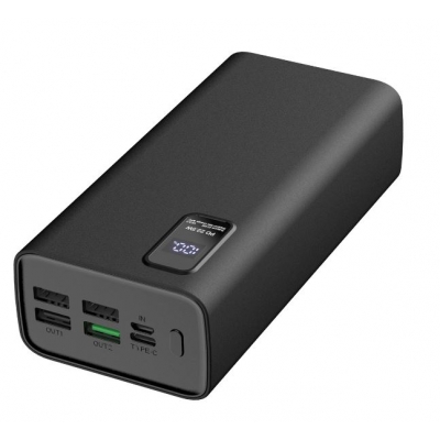Išorinė baterija POWER BANK PLATINET 30000mAh (4xUSB; 1xType-C; QC3.0 22,5W) juoda Išorinė baterija POWER BANK PLATINET 30000mAh (4xUSB; 1xType-C; QC3.0 22,5W) juoda