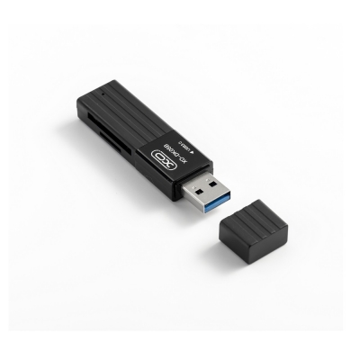 Kortelių skaitytuvas XO (DK05B) (microSD, USB 3.0) juodas Kortelių skaitytuvas XO (DK05B) (microSD, USB 3.0) juodas