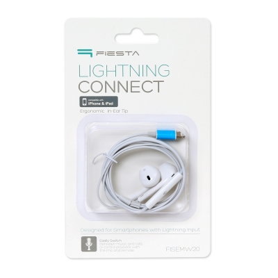 Laisvų rankų įranga Fiesta FISEMW10 lightning balta Laisvų rankų įranga Fiesta FISEMW10 lightning balta