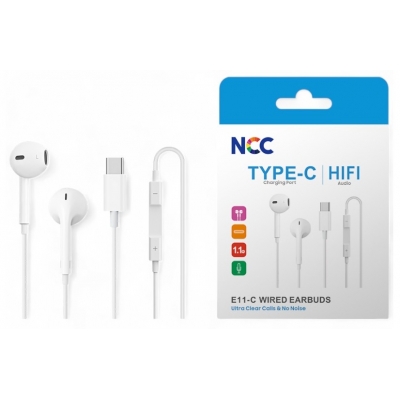 Laisvų rankų įranga NCC USB-C balta Laisvų rankų įranga NCC USB-C balta