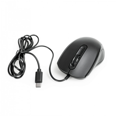 Pelė Omega OM441BC laidinė USB-C, juodos spalvos Pelė Omega OM441BC laidinė USB-C, juodos spalvos
