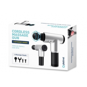 PLATINET PRO SPORT MASSAGE GUN (20W; 1500mAh; 3200rpm; 4 massage tips)