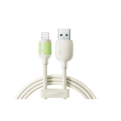 USB kabelis JOYROOM Fluorescent (S-A53) lightning (3A) 1.2m baltas USB kabelis JOYROOM Fluorescent (S-A53) lightning (3A) 1.2m baltas