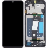Ekranas Samsung A057 A05S 2023 su lietimui jautriu stikliuku Black ir rėmeliu originalus (used Grade C)