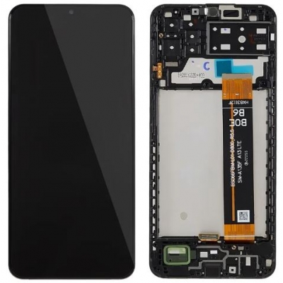 Ekranas Samsung A135 A13 4G 2022 su lietimui jautriu stikliuku ir rėmeliu Black originalus (used Grade B) Ekranas Samsung A135 A13 4G 2022 su lietimui jautriu stikliuku ir rėmeliu Black originalus (used Grade B)
