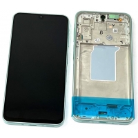 Ekranas Samsung A266 A26 5G su lietimui jautriu stikliuku ir rėmeliu Mint originalus (service pack)