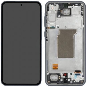Ekranas Samsung A356 A35 5G su lietimui jautriu stikliuku ir rėmeliu Navy originalus (used Grade A)