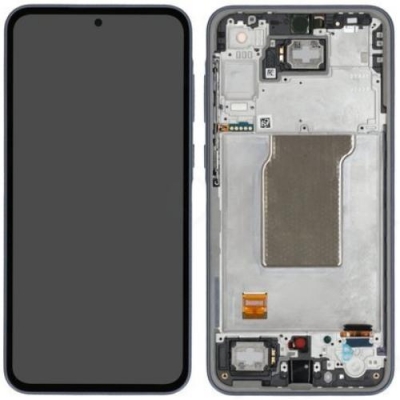 Ekranas Samsung A356 A35 5G su lietimui jautriu stikliuku ir rėmeliu Navy originalus (used Grade A) Ekranas Samsung A356 A35 5G su lietimui jautriu stikliuku ir rėmeliu Navy originalus (used Grade A)