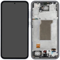 Ekranas Samsung A356 A35 5G su lietimui jautriu stikliuku ir rėmeliu Navy originalus (used Grade B)