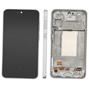 Ekranas Samsung A366 A36 5G su lietimui jautriu stikliuku ir rėmeliu Awesome Lavender originalus (assembled service pack)