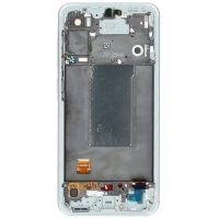Ekranas Samsung A566 A56 5G su lietimui jautriu stikliuku ir rėmeliu Awesome Lightgrey originalus (assembled service pack)