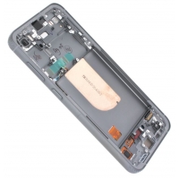 Ekranas Samsung S711 S23 FE 5G su lietimui jautriu stikliuku ir rėmeliu Graphite originalus (assembled service pack)