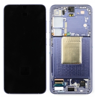 Ekranas Samsung S921 S24 su lietimui jautriu stikliuku ir rėmeliu Cobalt Violet originalus (assembled service pack)